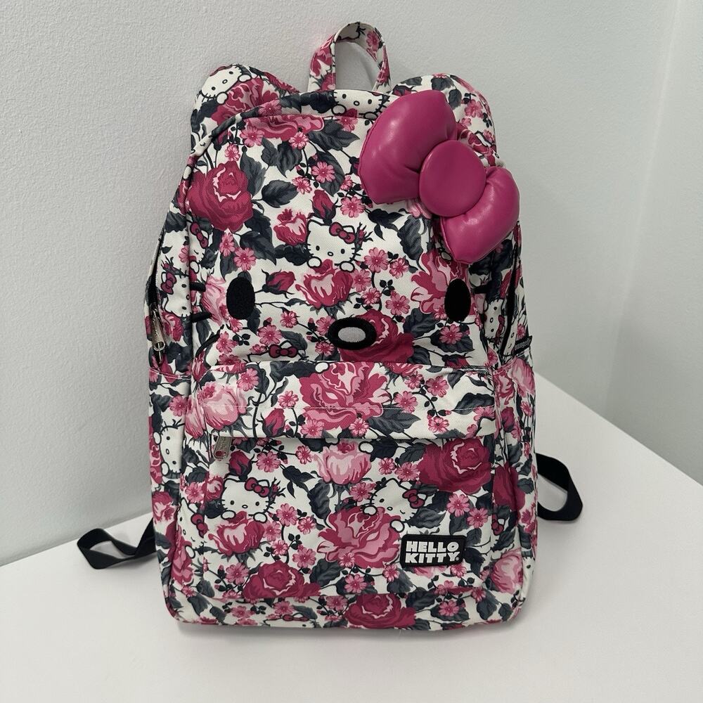 Vintage 2015 Loungefly x Hello Kitty Backpack RARE Pink Flower Print -Mint Cond.
